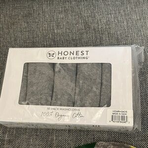 Honest Baby Gray Washcloths 10-Pack